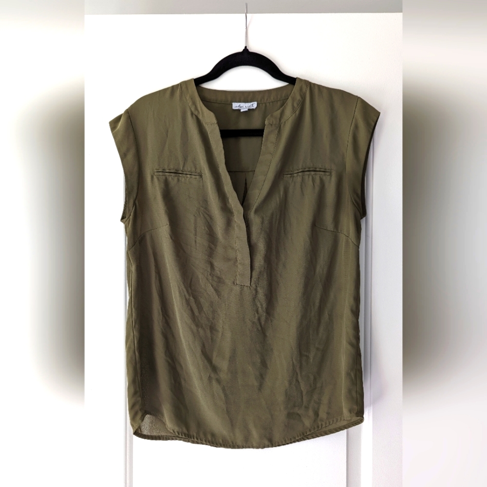 Eden Ruth Top, Medium, Olive Green